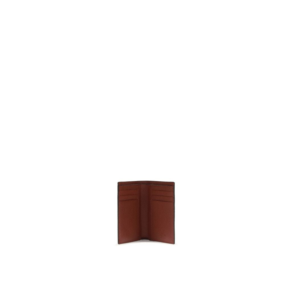 Grained Calfskin VLogo Signature Card Holder