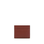 Compact VLogo Signature Card Holder In Grained Calfskin