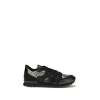 Rockrunner Camouflage Noir Polyamide and Calf Leather Sneakers