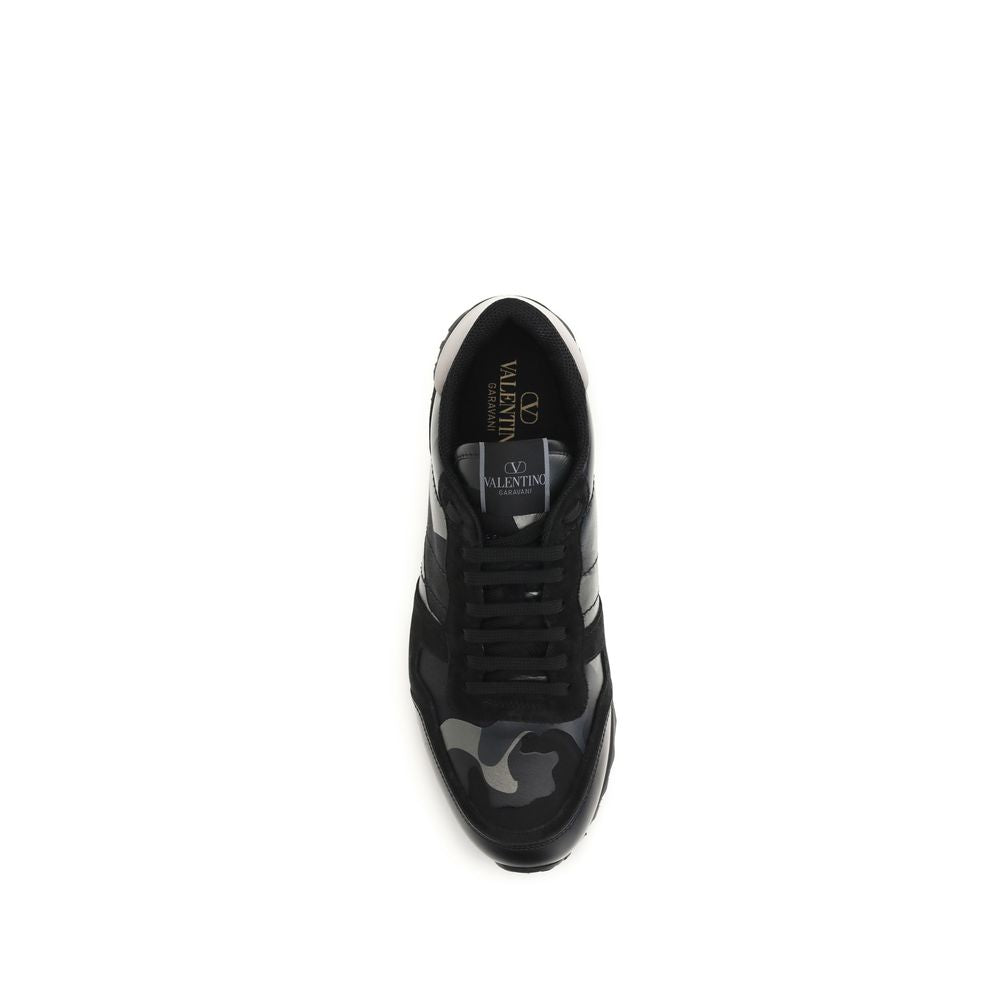 Rockrunner Camouflage Noir Polyamide and Calf Leather Sneakers