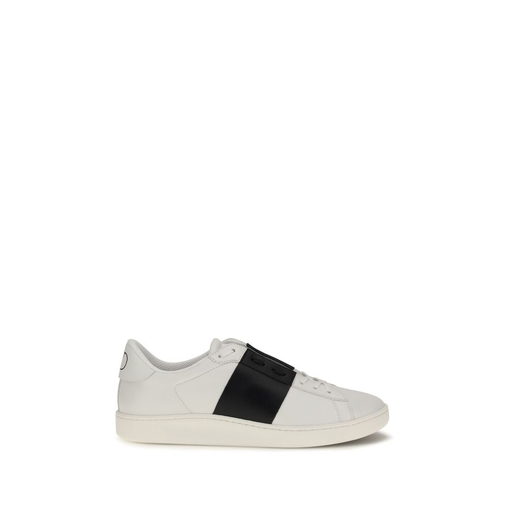 Black Calfskin Open Sneakers