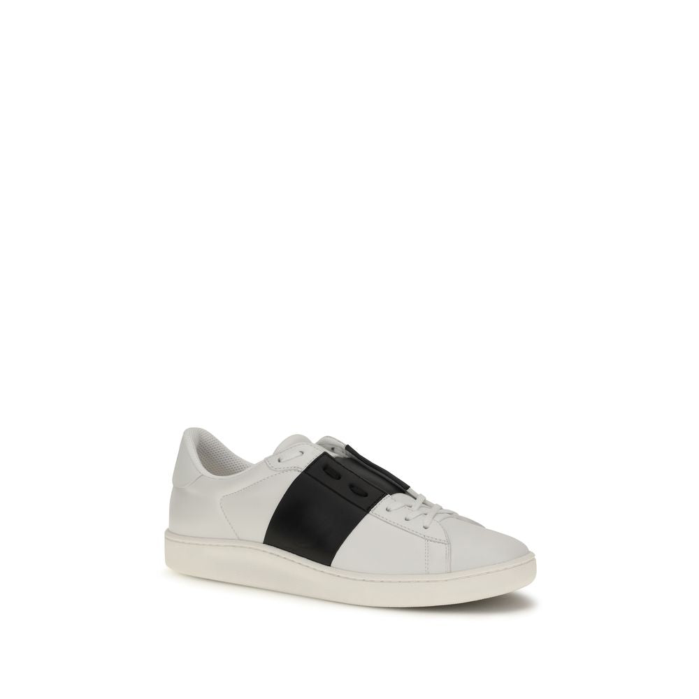 Black Calfskin Open Sneakers
