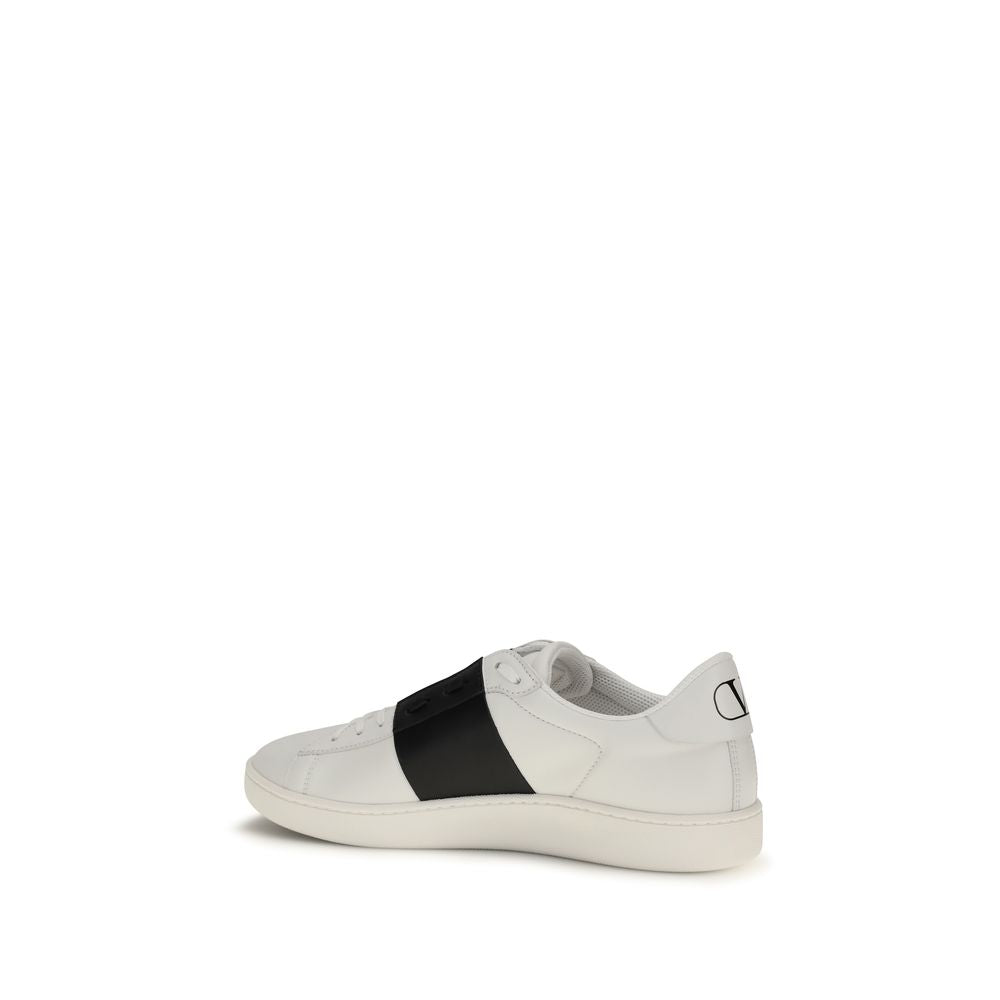 Black Calfskin Open Sneakers
