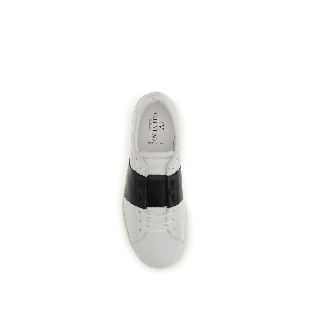 Black Calfskin Open Sneakers