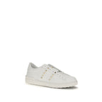 Rockstud Untitled White Calf Leather Sneakers