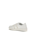 Rockstud Untitled White Calf Leather Sneakers