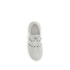 Rockstud Untitled White Calf Leather Sneakers