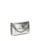 Silver Metallic Polyester Falabella Shoulder Bag