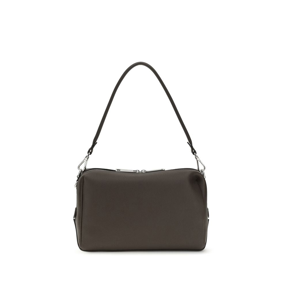 Brown Calf Leather Lui Shoulder Bag