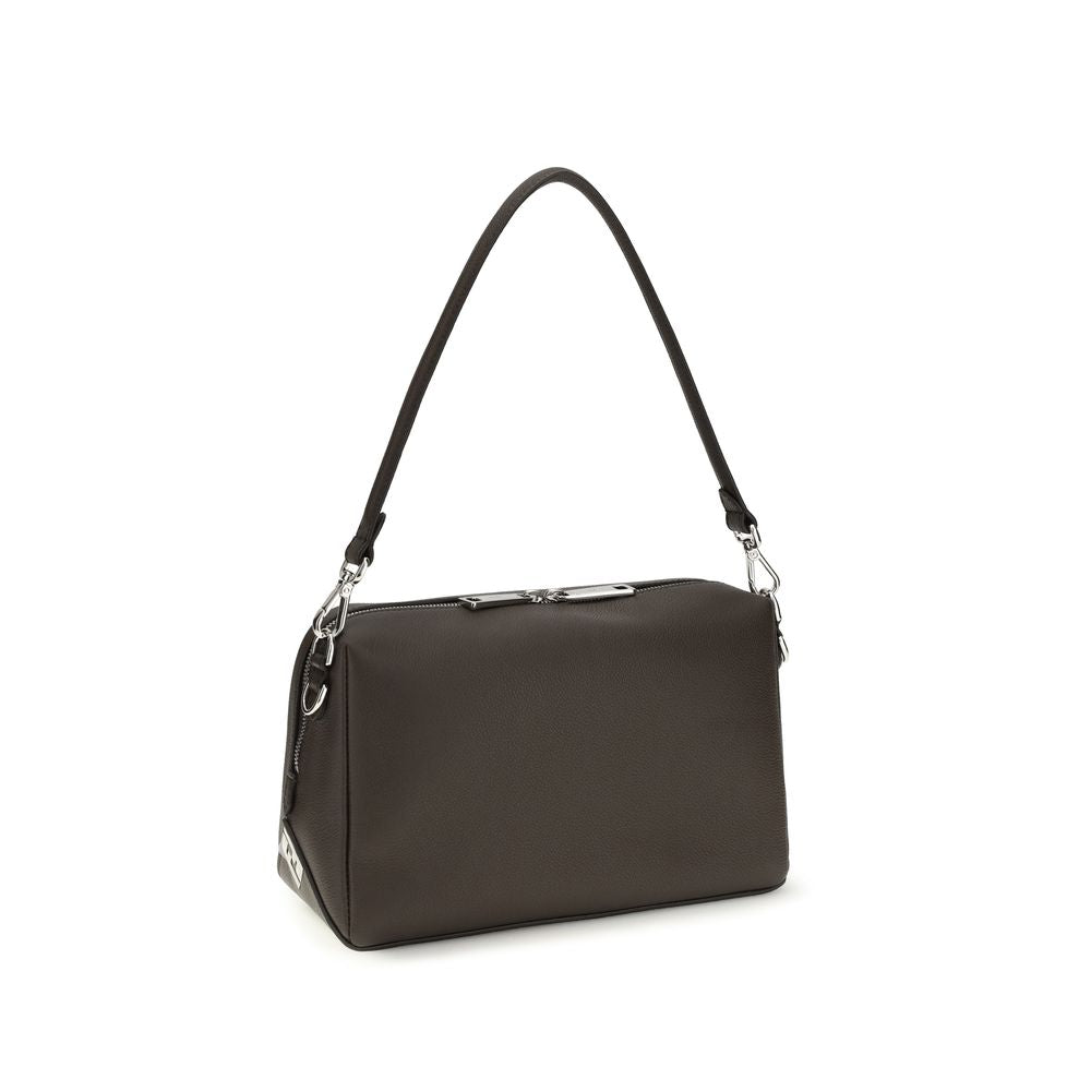 Brown Calf Leather Lui Shoulder Bag