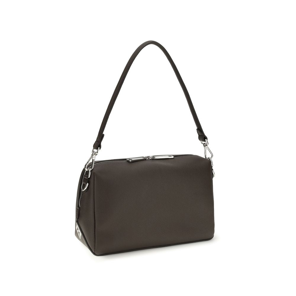 Brown Calf Leather Lui Shoulder Bag