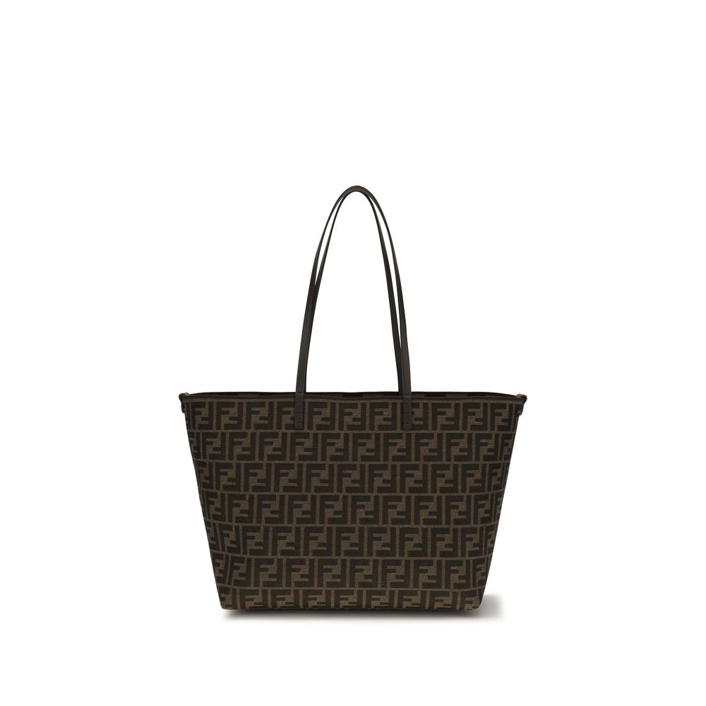 Medium Brown Pequin Roll Tote