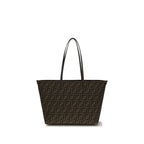 Medium Brown Pequin Roll Tote