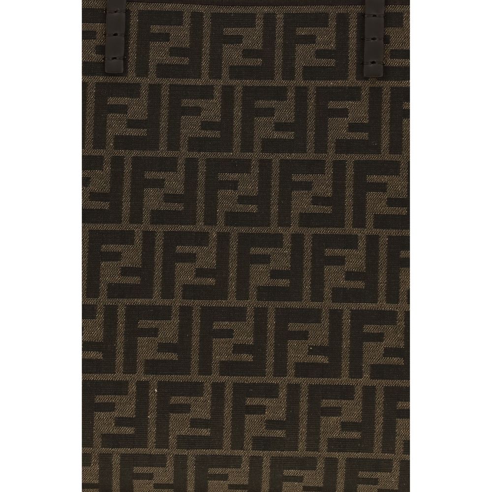 Medium Brown Pequin Roll Tote