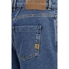 High-Rise Straight Wide-Leg Cotton Denim Jeans