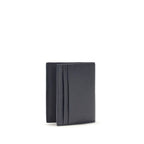 Compact Hammered Calfskin Gancini Card Holder