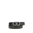 Reversible Calfskin Gancini Belt
