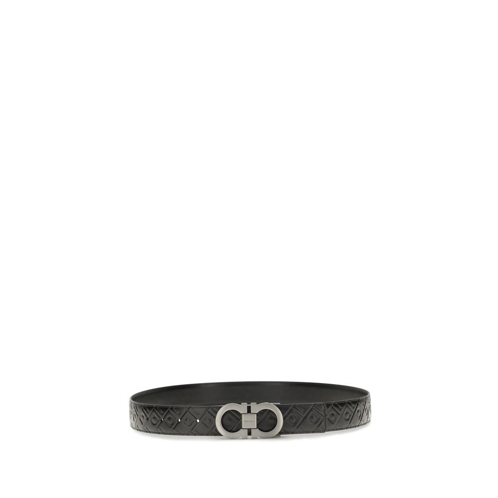 Reversible Calfskin Gancini Belt