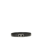 Reversible Calfskin Gancini Belt