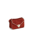Mini Rockstud Suede Shoulder Bag
