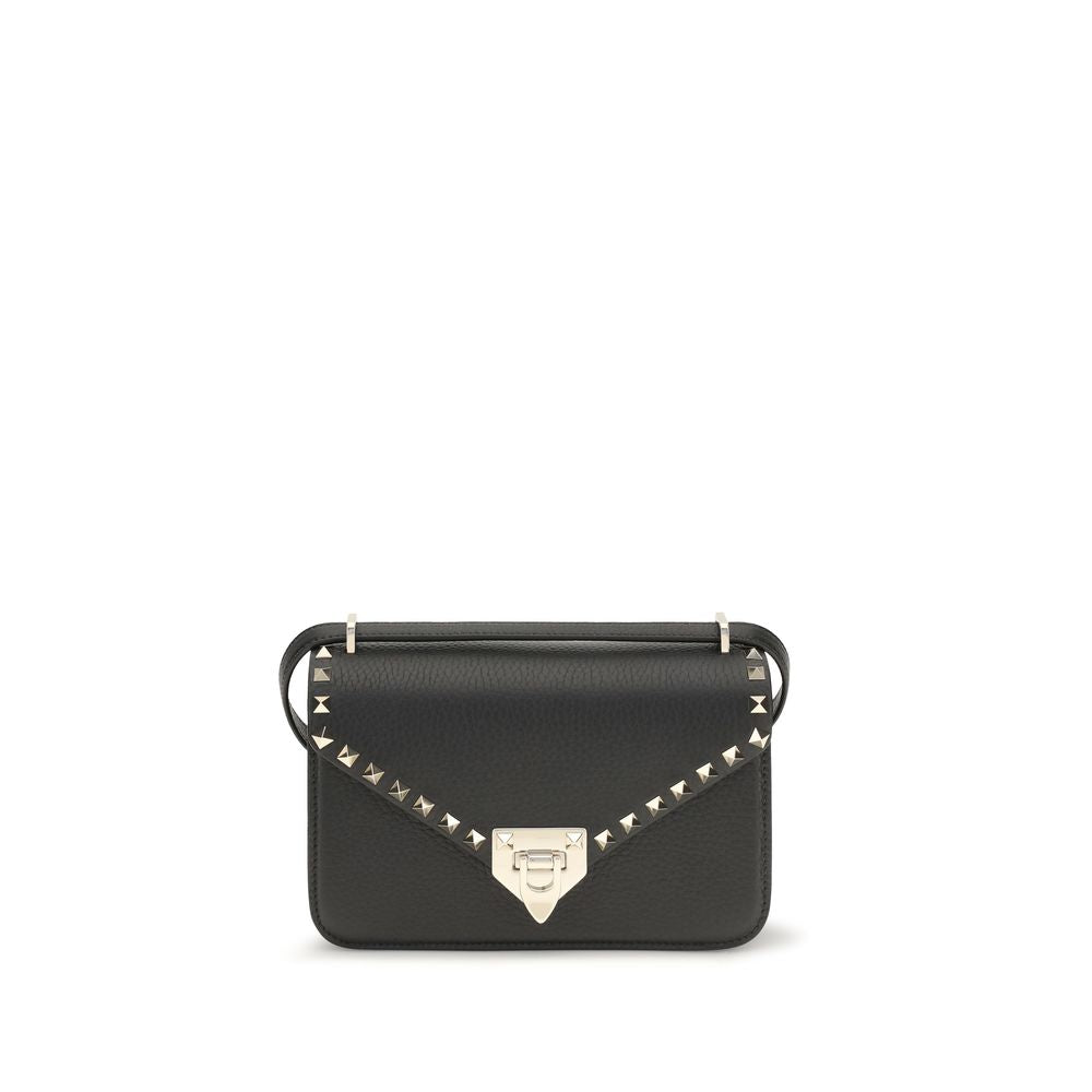 Mini Rockstud Garnet Calfskin Shoulder Bag