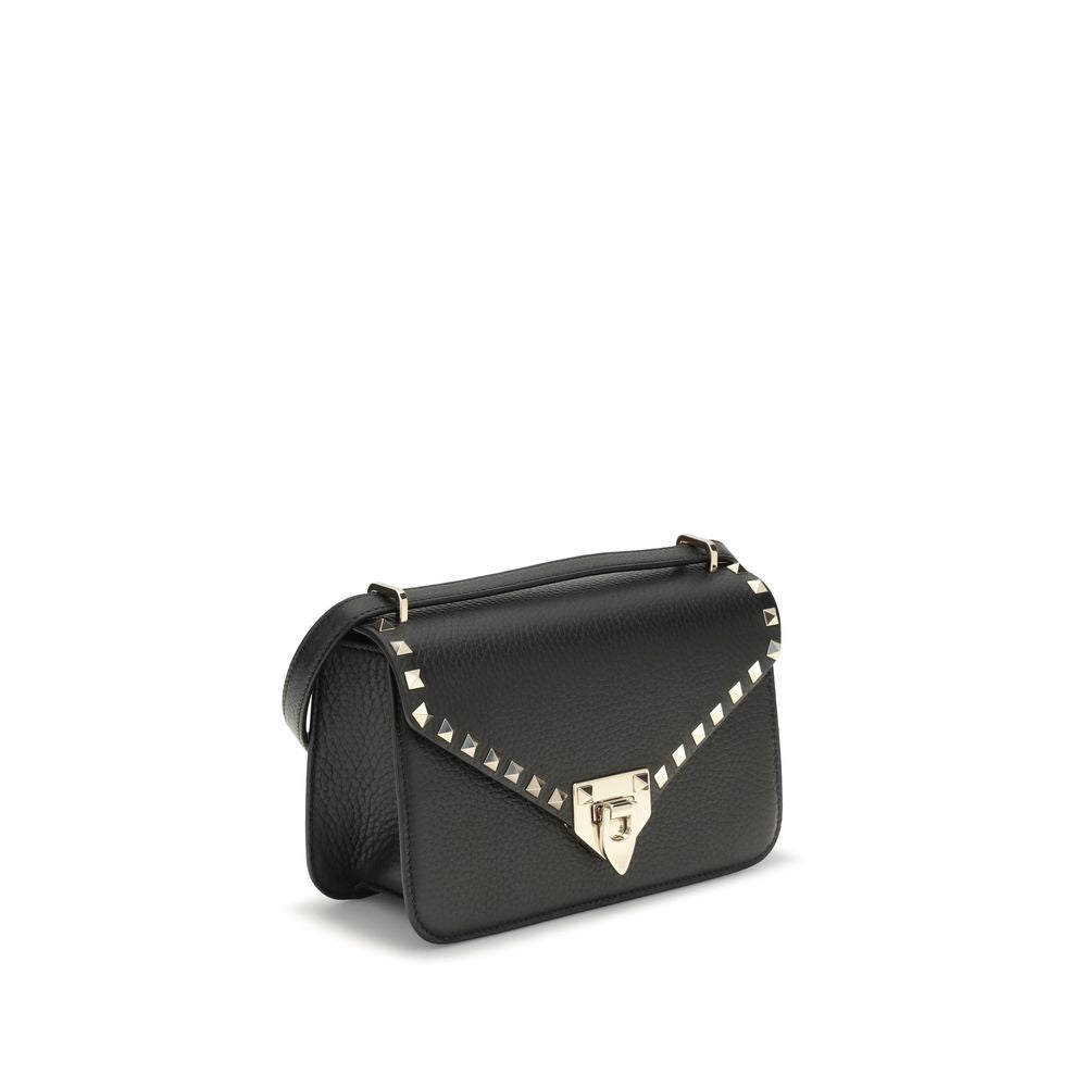 Mini Rockstud Garnet Calfskin Shoulder Bag