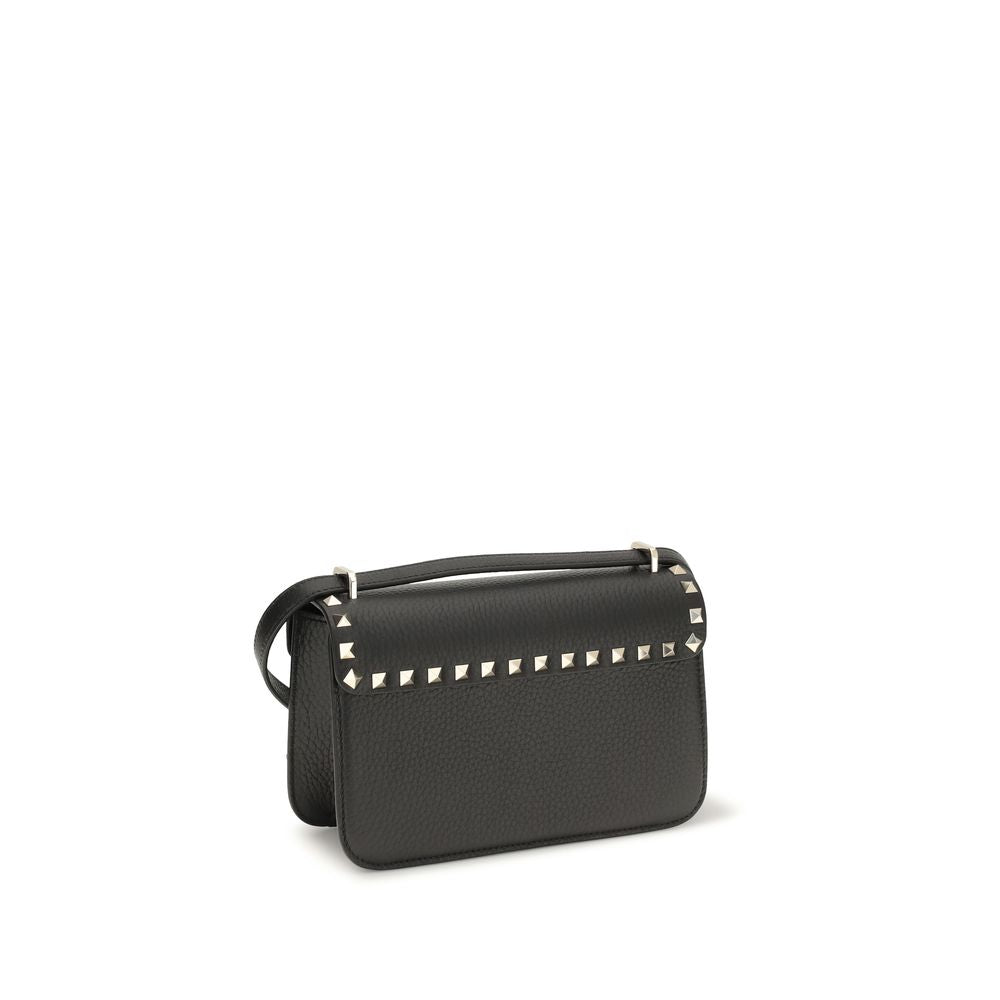 Mini Rockstud Garnet Calfskin Shoulder Bag