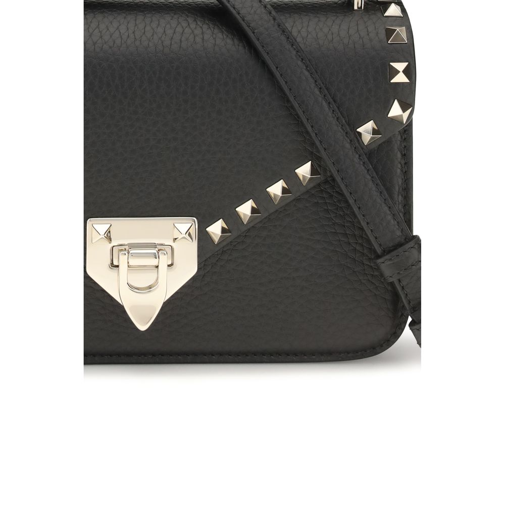 Mini Rockstud Garnet Calfskin Shoulder Bag