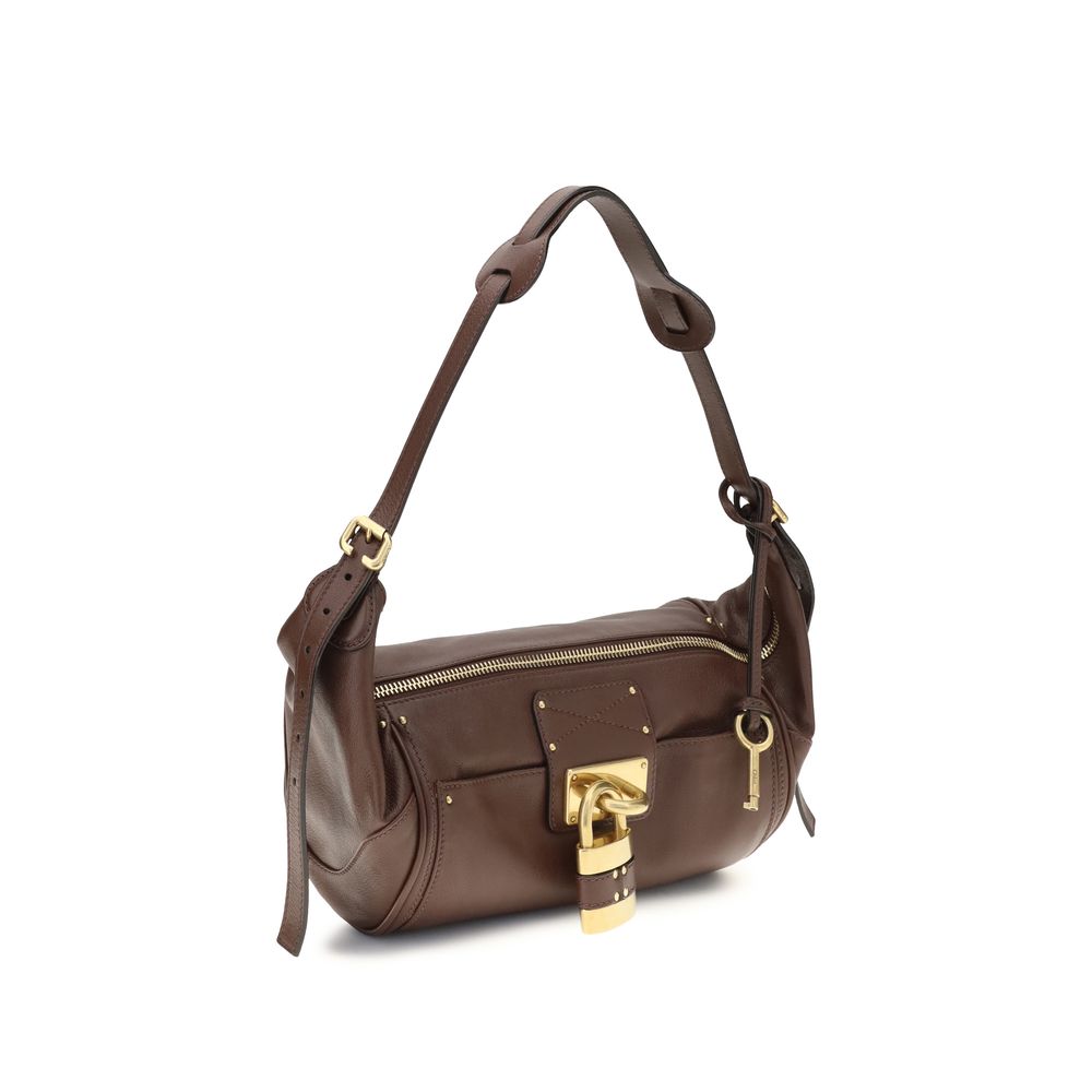 Brown Calf Leather Paddington Shoulder Bag