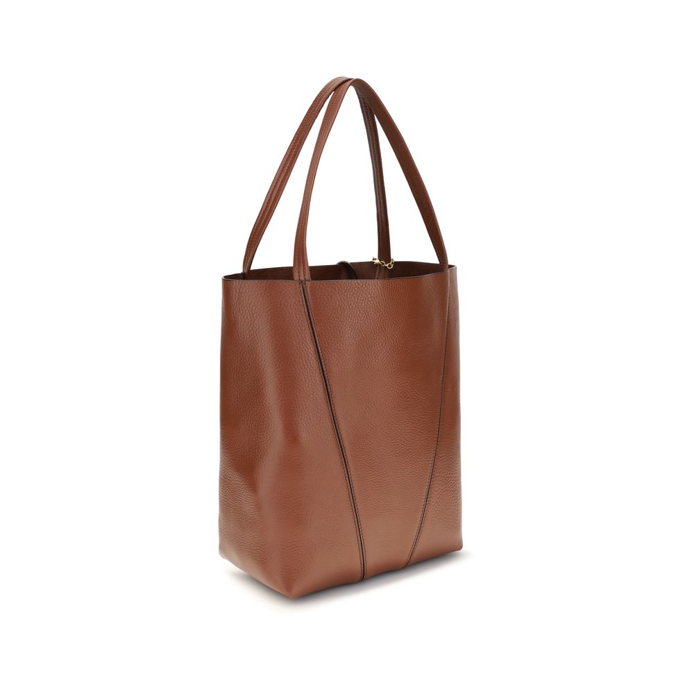 Grained Calf Leather Spin Shoulder Bag