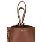 Grained Calf Leather Spin Shoulder Bag