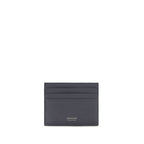 Blue Calfskin Gancini Card Holder