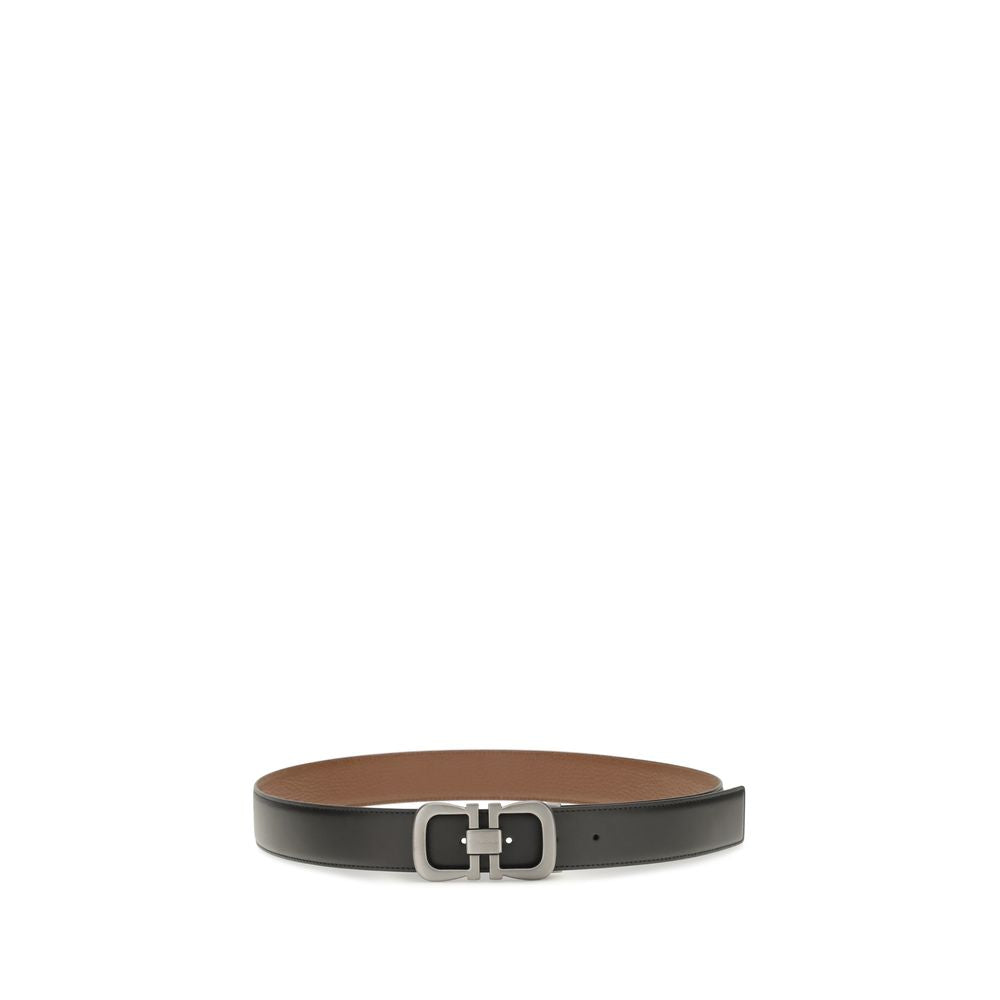 Black Calf Leather Belt