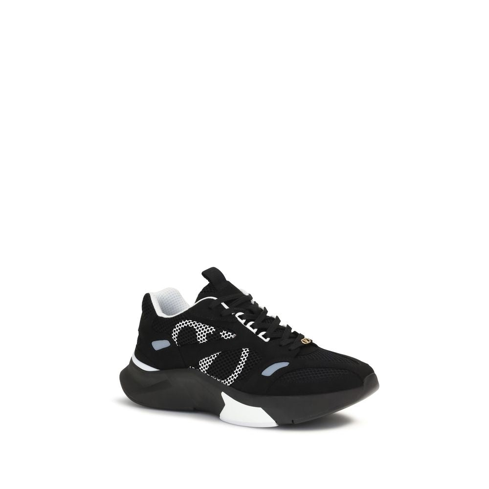 Mesh and Suede Demivee Sneakers