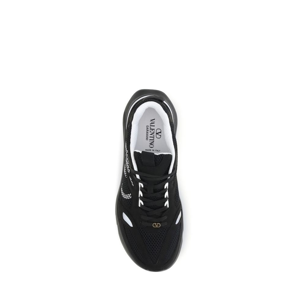 Mesh and Suede Demivee Sneakers