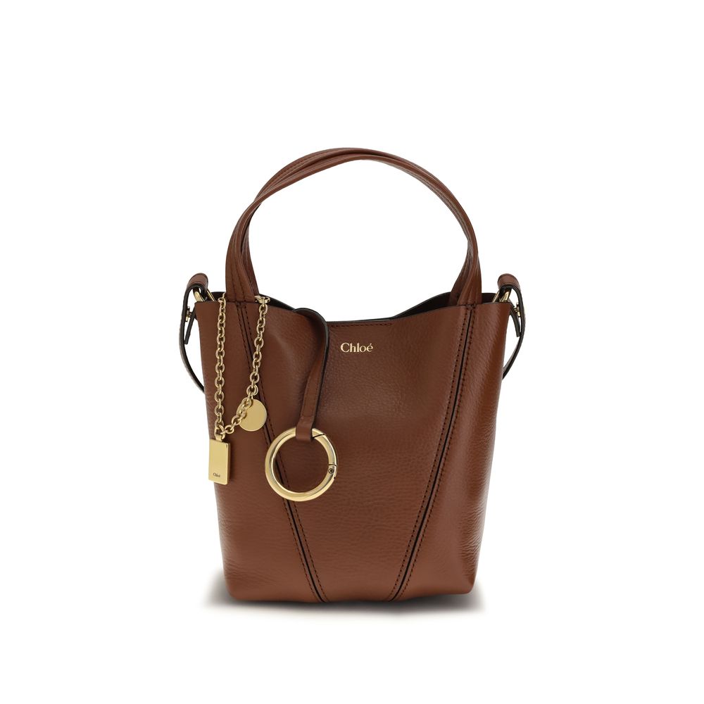 Brown Calf Leather Spin Shoulder Bag
