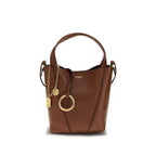 Brown Calf Leather Spin Shoulder Bag