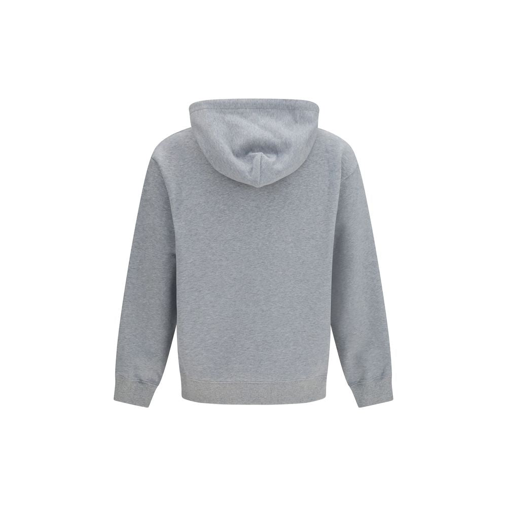 VLogo Signature Gray Cotton Hoodie