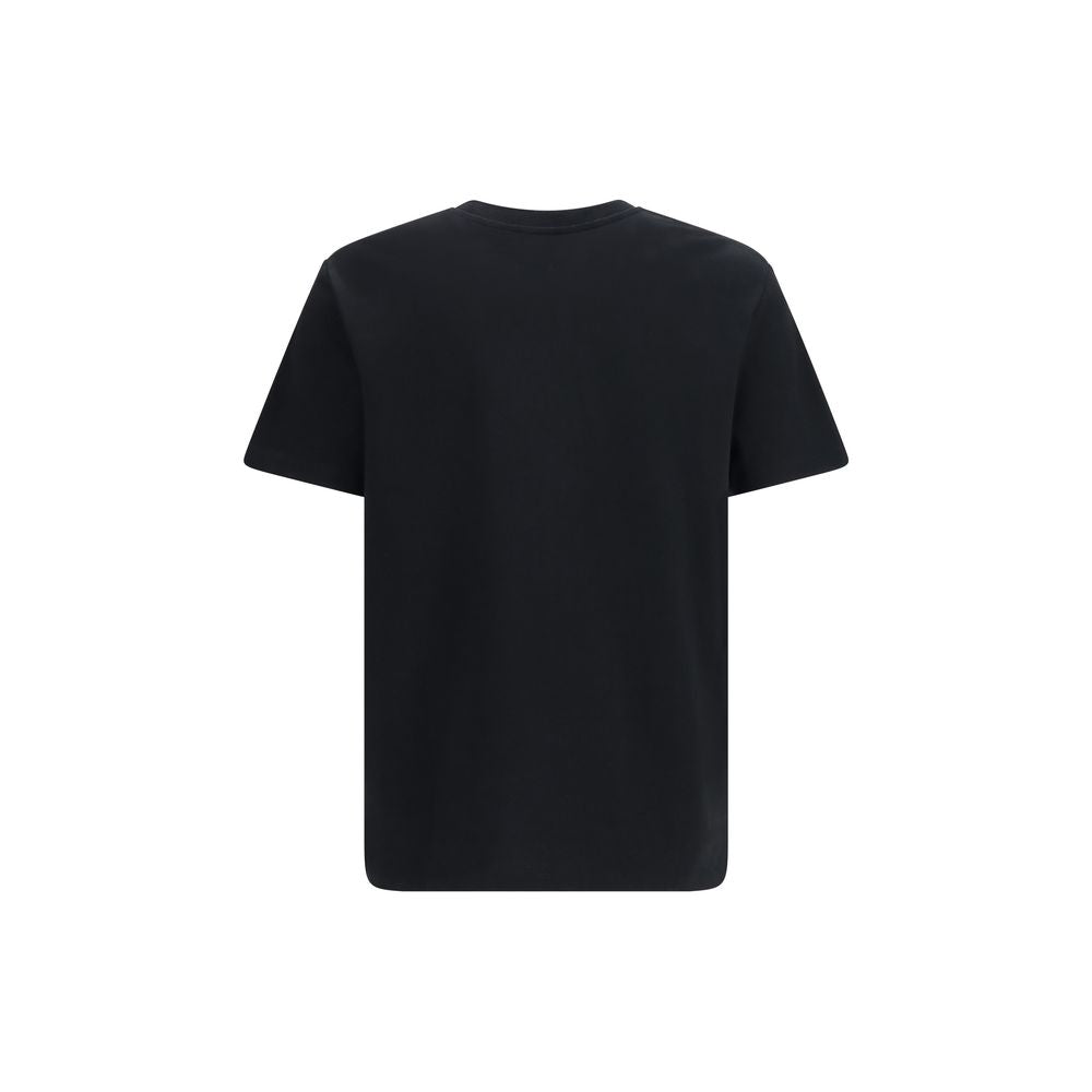 Black Cotton Embroidered Logo T-Shirt