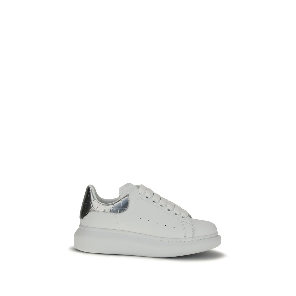 White Calfskin Platform Sneakers