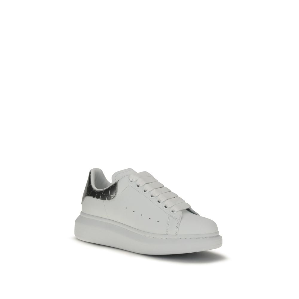 White Calfskin Platform Sneakers