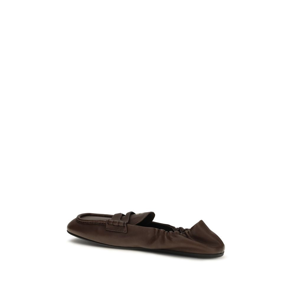 Nappa Leather Ruches Loafers