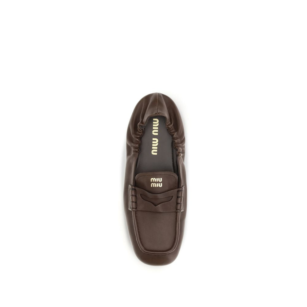 Nappa Leather Ruches Loafers