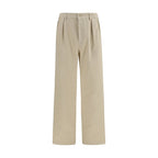 Cotton Straight-Leg Pants