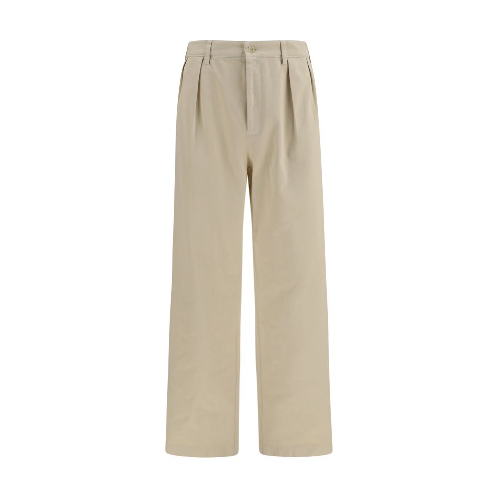 Cotton Straight-Leg Pants