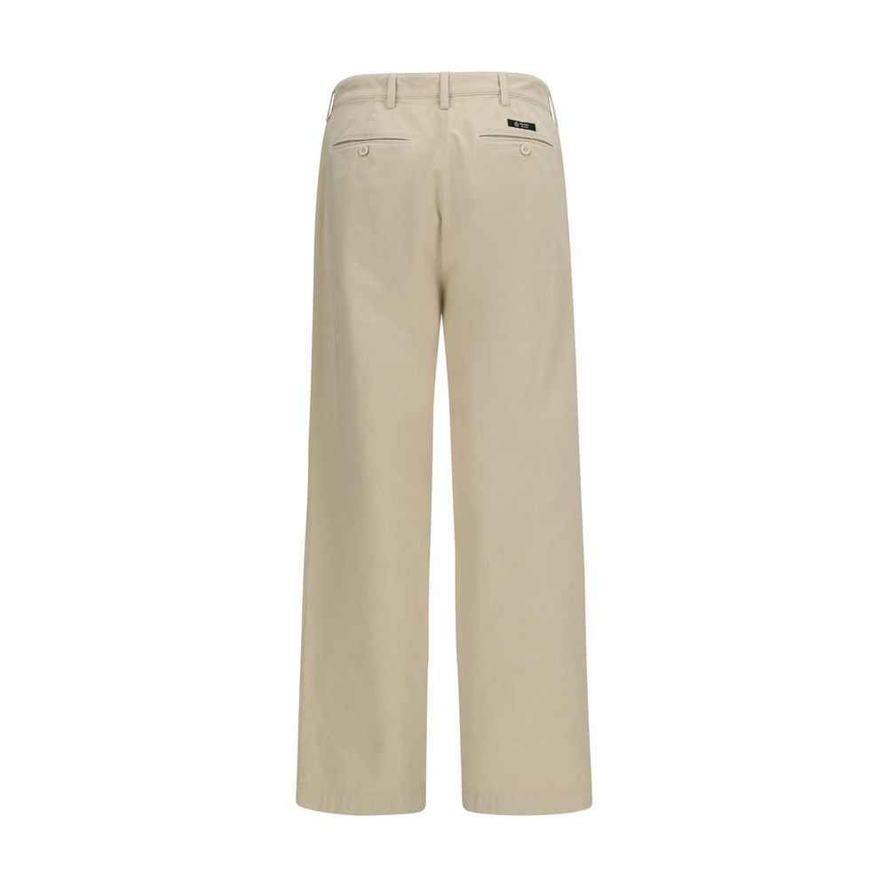 Cotton Straight-Leg Pants