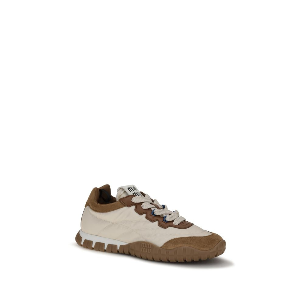 Polyamide Calf Leather Athletic Sneakers
