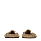 Silky Gold Fabric Ballet Flats
