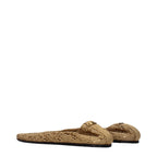 Silky Gold Fabric Ballet Flats