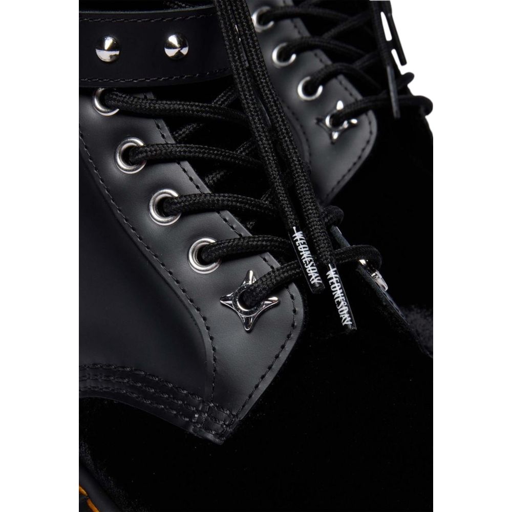 Wdn Smooth Velvet Lace-Up Boots